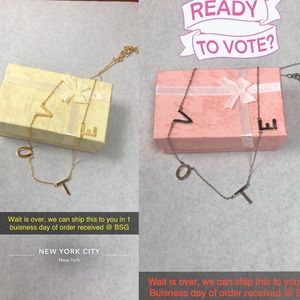 BRAND NEW Vote Necklace Michelle Obama + FREE MASK